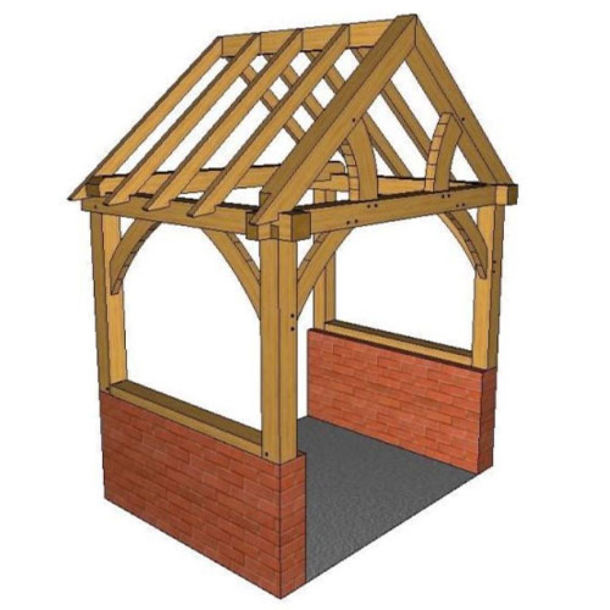 Porch Builder - Low Brick Plinth