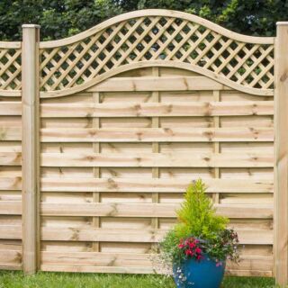 Neris Arch-Up Pressure Treated Fence Panel 6ft x 6ft